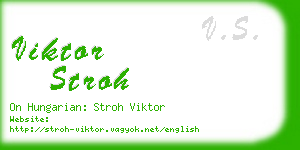 viktor stroh business card